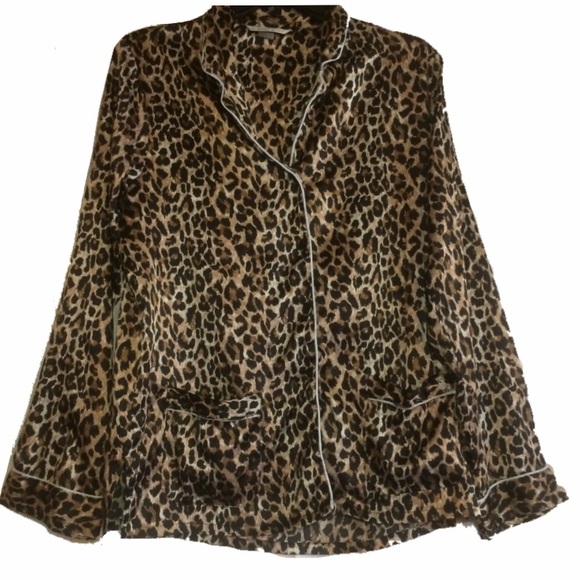 Victoria’s Secret Cheetah Pajama Shirt - Picture 1 of 3